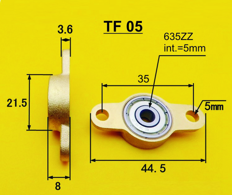Rulment in carcasa cu flansa TF05 , int. 5mm
